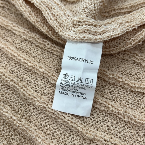 Jess Crum x Hazel & Olive Beige Ribbed Knit Sweater Tank Midi Dress New - Picture 5 of 8